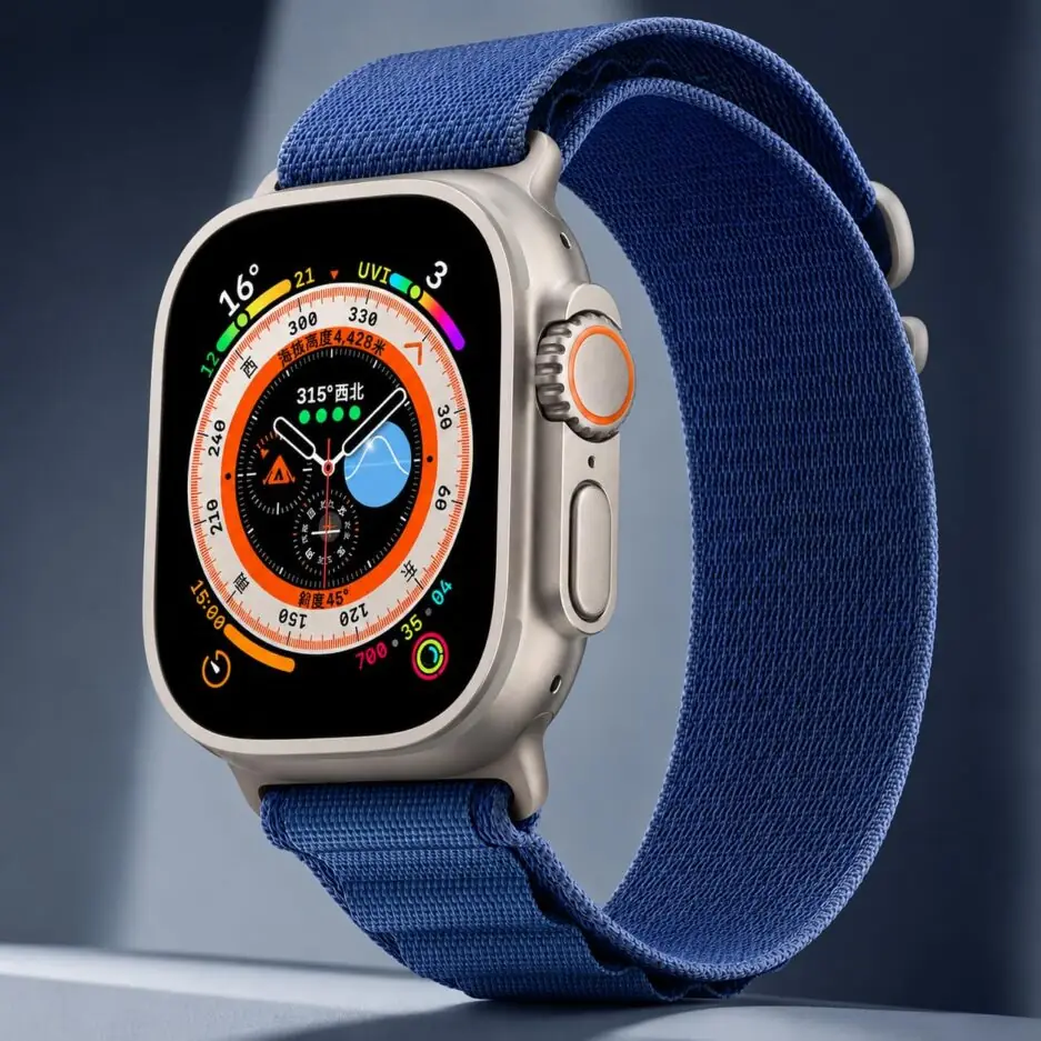 Nylon Loop Sport Band Compatible with Apple Watch Band 49mm 46mm 45mm 44mm 42mm Men Women, Stretchy Strap Elastic Fabric Wristband for iWatch Series 11 10 9 8 7 6 5 4 SE3 SE2 SE...