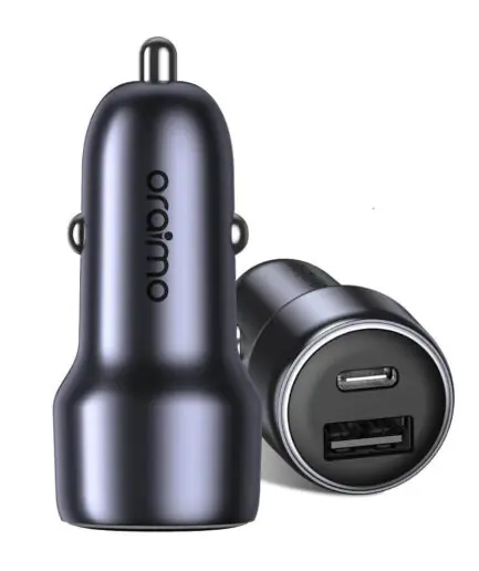Oraimo Bullet 48 OCC-73D Car Charger Type-C + USB 48W Fast Charging - Black