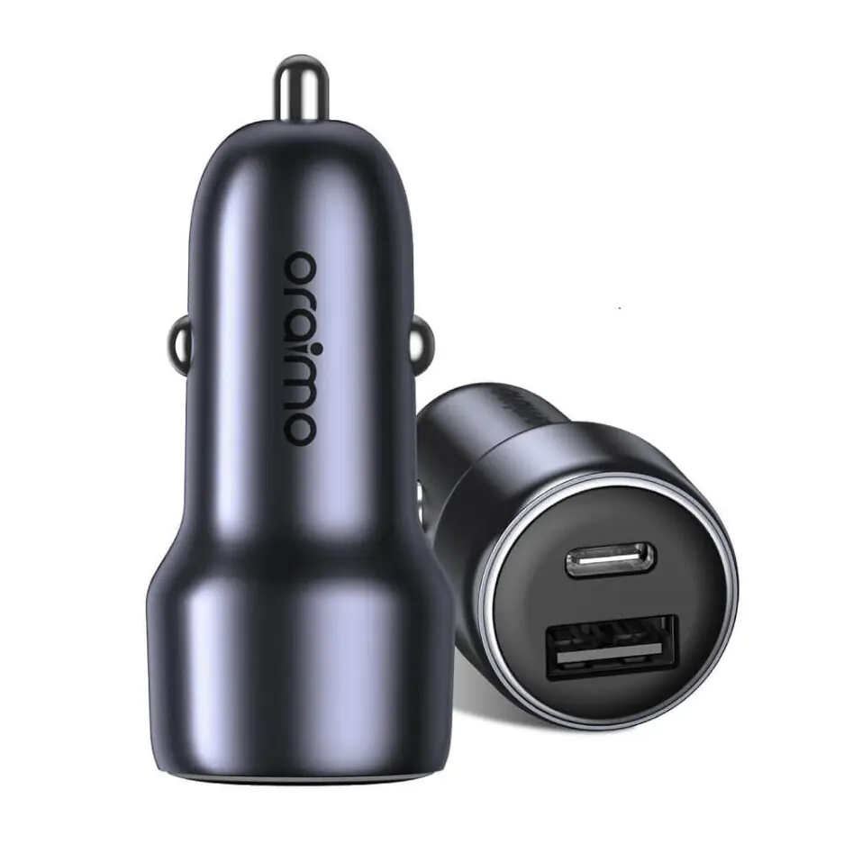Oraimo Bullet 48 OCC-73D Car Charger Type-C + USB 48W Fast Charging - Black