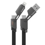 Oraimo OCD-155 USB + Type-C To Type-C + Lightning 4in1 Cable 65W Fast Charging 1m - Black