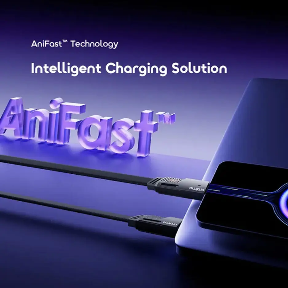 Oraimo OCD-155 USB + Type-C To Type-C + Lightning 4in1 Cable 65W Fast Charging 1m - Black