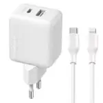 Oraimo PowerCube 201 OCW-5203ECL Wall Charger PD Type-C + USB + Lightning Cable 20W Fast Charging - White