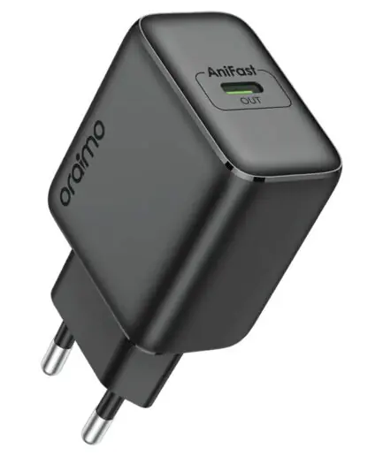 Oraimo PowerGaN 251 OCW-5251ECC Wall Charger PD Type-C 25W Fast Charging - Black