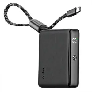 Oraimo PowerNova L21 OPB-7203C Power Bank USB + Type-C 30W Fast Charging 20000mAh Built-In Type-C Cable - Black