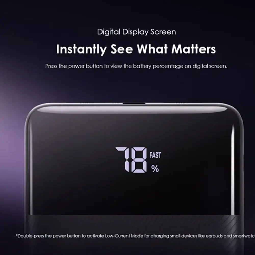 Oraimo Toast 22.5 Byte OPB-7100Q Power Bank 2x USB + Type-C + Micro 22.5W Fast Charging 10000mAh - Black Oraimo Toast 22.5 Byte OPB-7100Q Power Bank 2x USB + Type-C + Micro 22.5W Fast Charging 10000mAh - Black