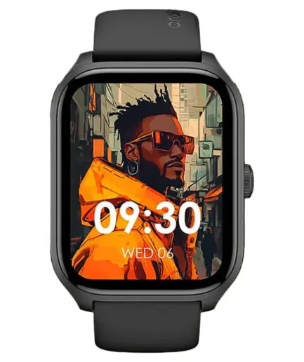 Oraimo Watch 5 Lite OSW-804 Smart Watch Black Case With Black Silicone Strap