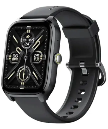 Oraimo Watch 5 Lite OSW-804 Smart Watch Black Case With Black Silicone Strap