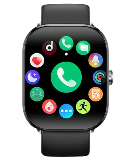 Oraimo Watch 6 Lite OSW-809 Smart Watch Black Case With Black Silicone Strap