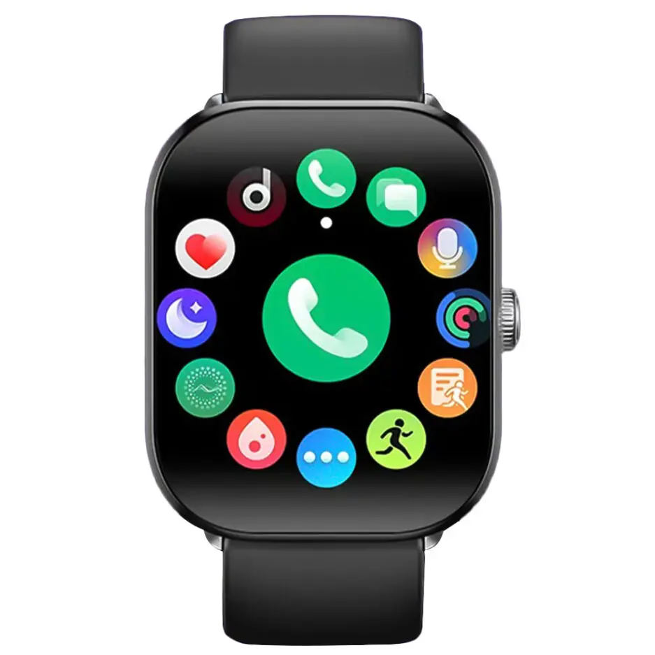 Oraimo Watch 6 Lite OSW-809 Smart Watch Black Case With Black Silicone Strap