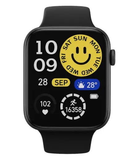 Oraimo Watch 6N OSW-8000N Smart Watch Black Case With Black Silicone Strap