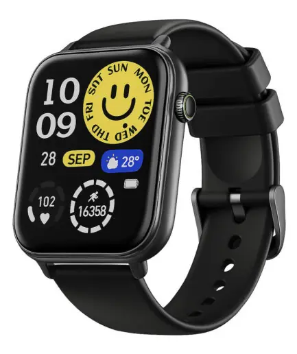 Oraimo Watch 6N OSW-8000N Smart Watch Black Case With Black Silicone Strap