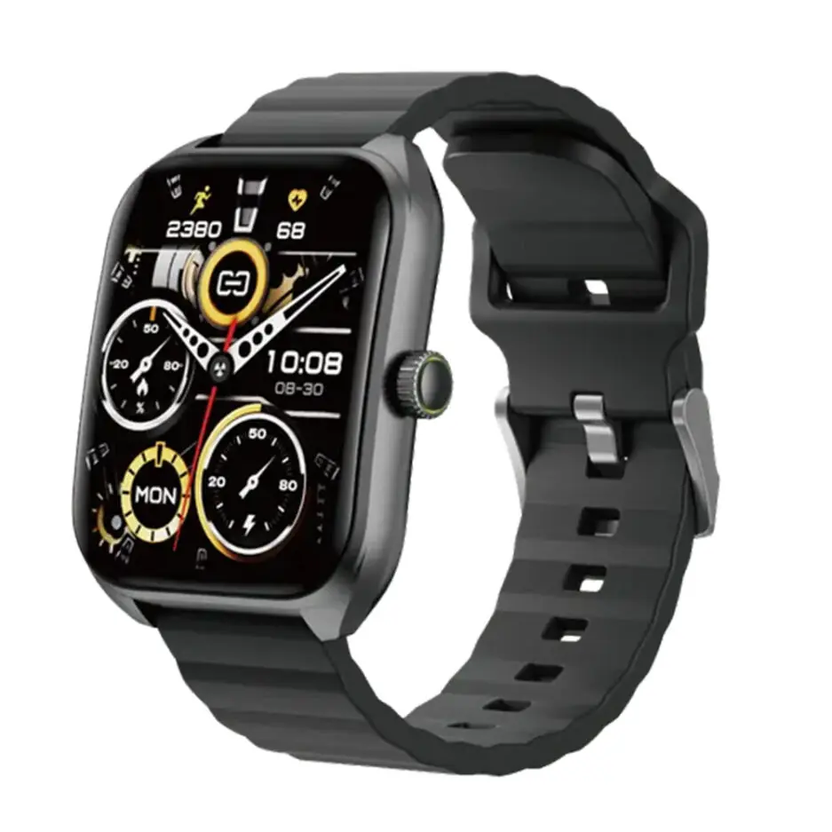 Oraimo Watch Nova 2 OSW-814 Smart Watch Black Case With Black Silicone Strap