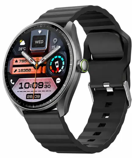 Oraimo Watch Nova 2R Lite OSW-824 Smart Watch Graphite Black Case With Black Silicone Strap