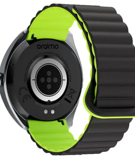 Oraimo Watch Nova 2R OSW-834 Smart Watch Black Case With Black Silicone Strap & Extra Black Silicone Strap