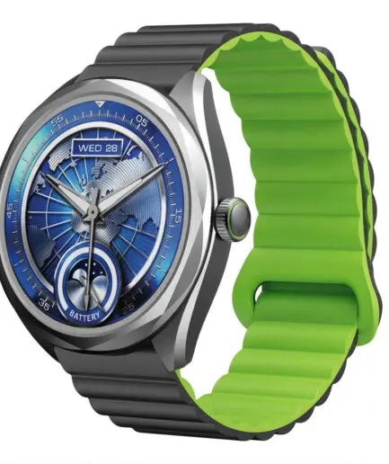 Oraimo Watch Nova 2R OSW-834 Smart Watch Black Case With Black Silicone Strap & Extra Black Silicone Strap