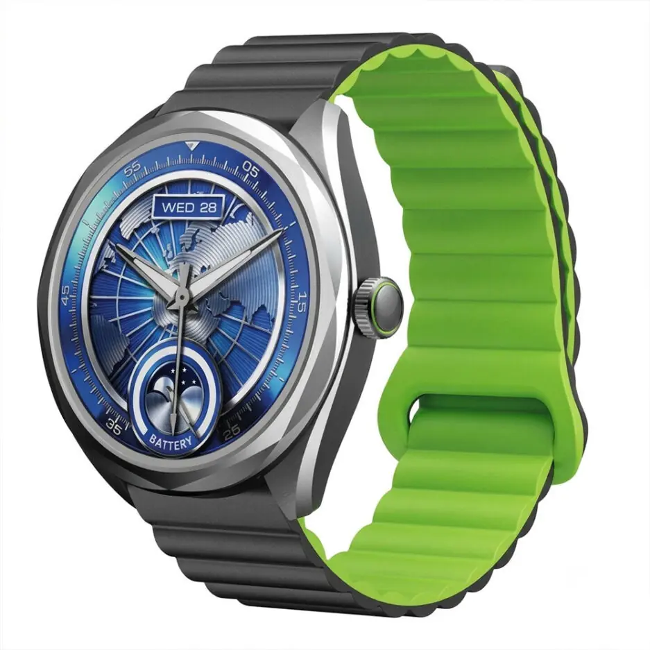 Oraimo Watch Nova 2R OSW-834 Smart Watch Black Case With Black Silicone Strap & Extra Black Silicone Strap