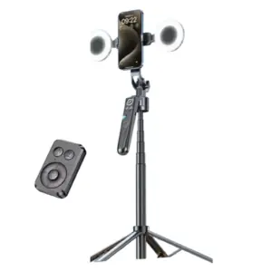 Plokama Auto-A7 Pro Face Tracking Selfie Stick - Tripod 1.8m With Remote Control & 2-LED Light