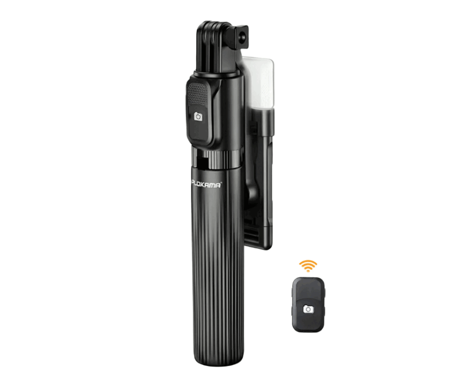 Plokama Live-K6 LED Selfie Stick - Tripod 100cm with LED Light & Remote Control