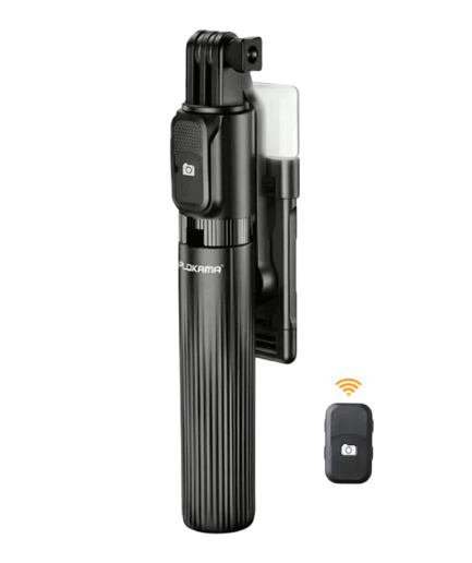 Plokama Live-K6 LED Selfie Stick - Tripod 100cm with LED Light & Remote Control