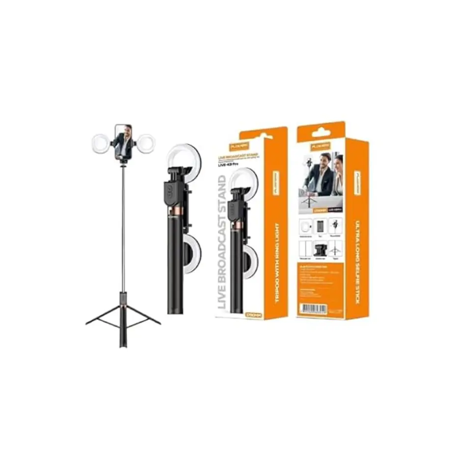 Plokama Live-K9 Pro Live Broadcast Tripod 1.7m With Multicoloer Lamp