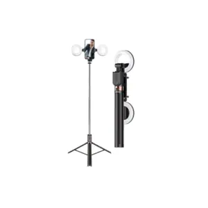 Plokama Live-K9 Pro Live Broadcast حامل ثلاثي ترايبود 1.7m With Multicoloer Lamp