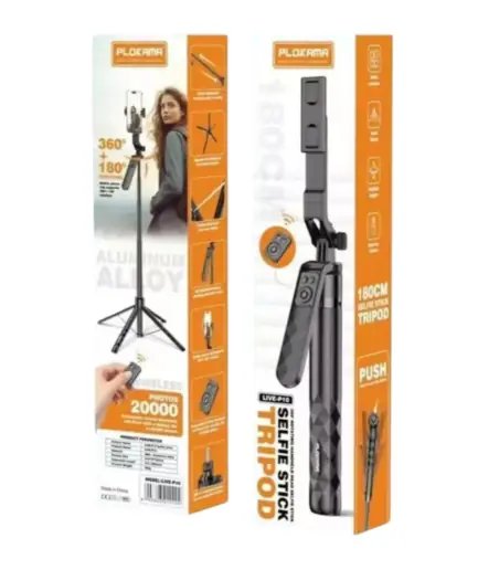 Plokama Live-P10 Selfie Stick Tripod 1.80m With Remote Control
