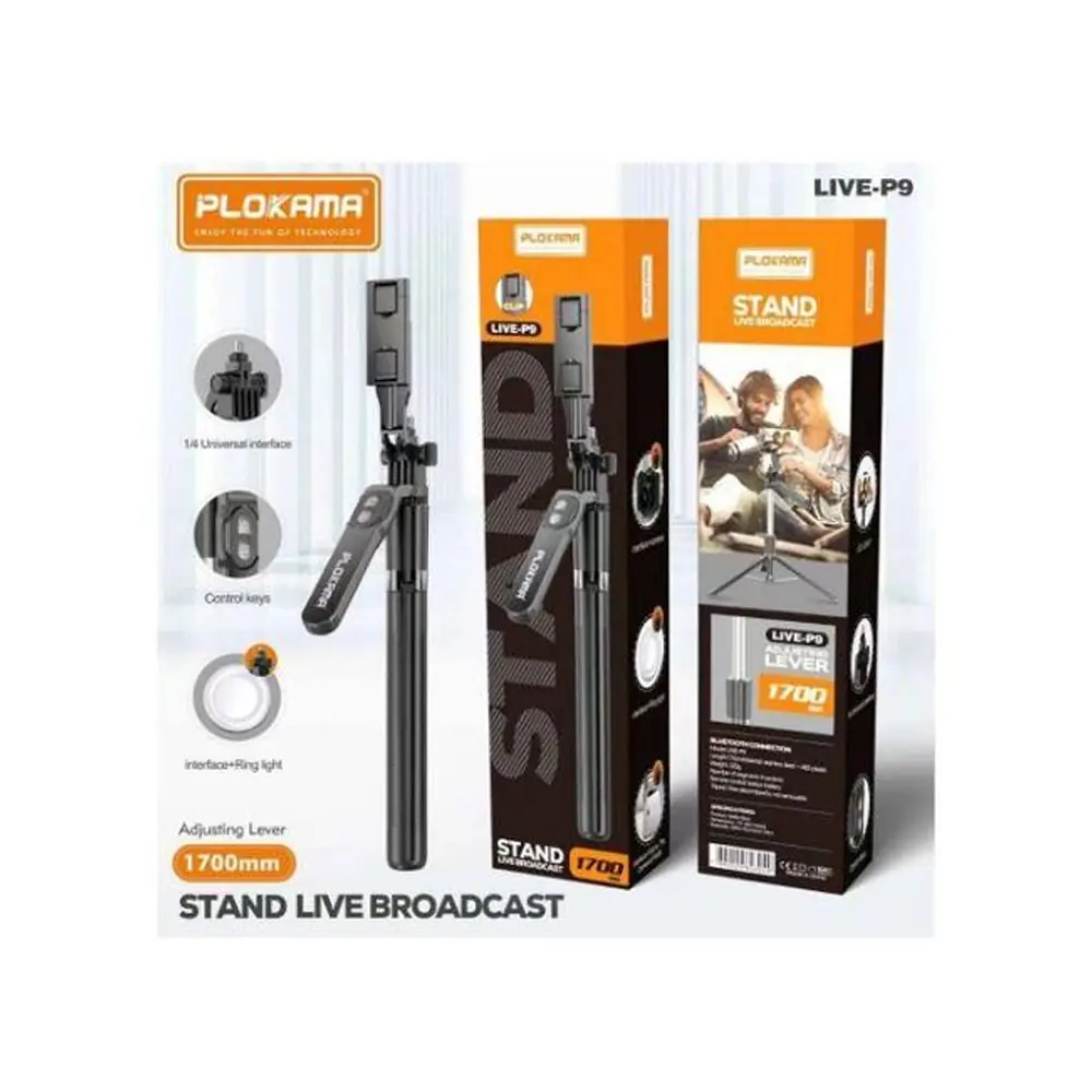 Plokama Live-P9 Led Tripod 1.70m Plokama Live-P9 Led Tripod 1.70m