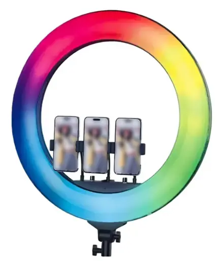 Plokama Live-R45 Pro 18-Inch RGB Ring Light with Remote Control