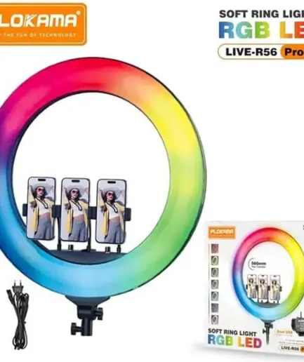Plokama Live-R56 Pro RGB Ring Light 560mm With Remote Control