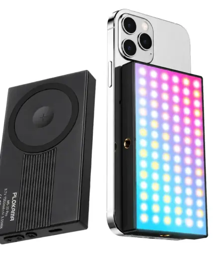 Plokama MS-20 Pro Rechargeable Magnetic RGB LED Light 11cm x 6.5cm