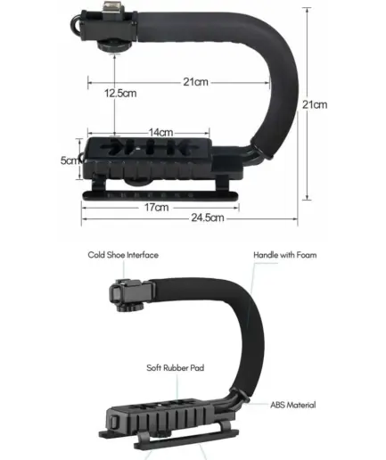 Plokama PK-777 Video Making KIT 5 in 1 (Tripod - LED Light 6.5cm - Microphone - Phone Holder - Remote Control)