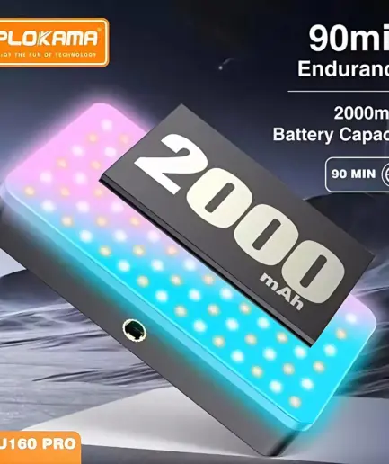 Plokama U160 PRO Rechargeable RGB LED Light 12.cm x 7.0cm
