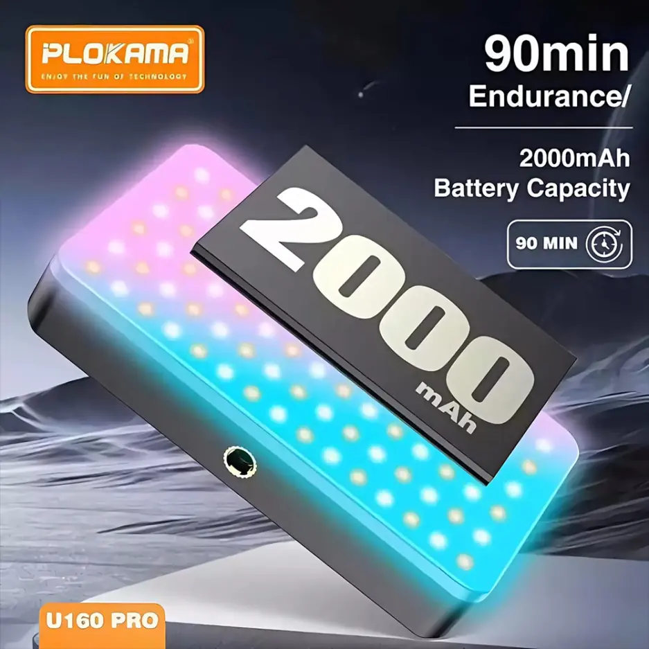 Plokama U160 PRO Rechargeable RGB LED Light 12.cm x 7.0cm