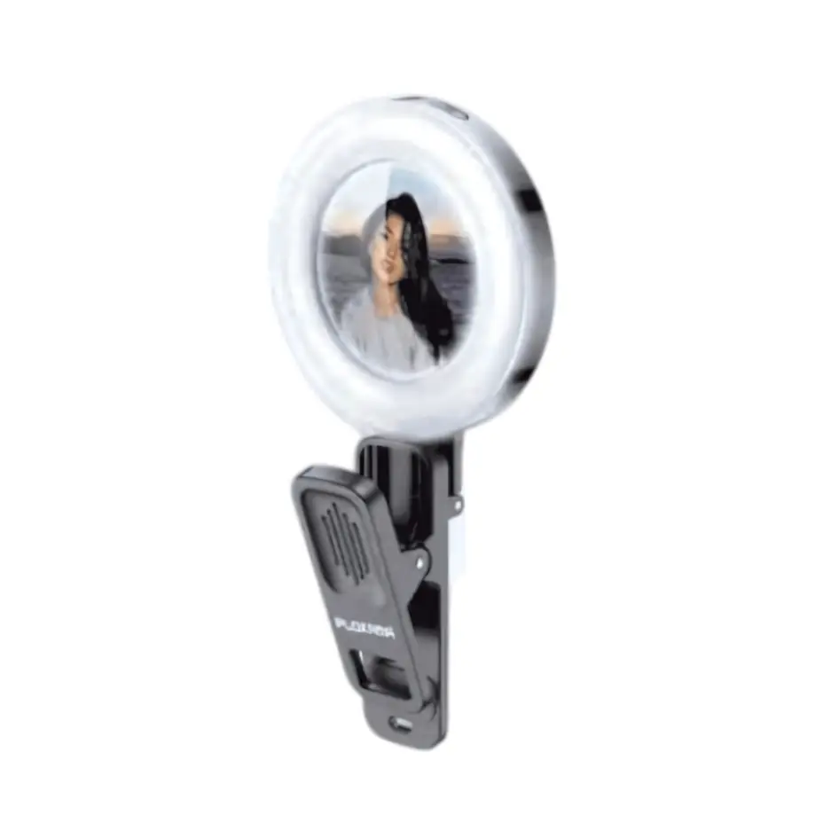 Plokama U20 PRO Rechargeable RGB Ring Light 6.8cm x 1.3cm x 9.9cm with Phone Buckle
