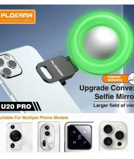 Plokama U20 PRO Rechargeable RGB Ring Light 6.8cm x 1.3cm x 9.9cm with Phone Buckle