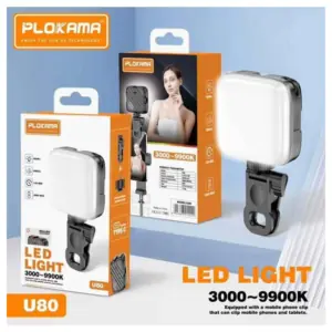 Plokama U80 Rechargeable إضاءة تصوير LED احترافية 7.6cm x 7.6cm