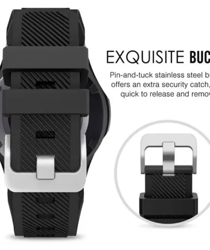 حزام سيليكون رياضي لـ Samsung Galaxy Watch 3 45mm/Gear S3 Frontier/Classic/Galaxy Watch 46mm/Huawei Watch GT2 Pro/GT 2e/GT 46mm/GT2 46mm/Ticwatch Pro 3، سوار سيليكون يناسب حزام...