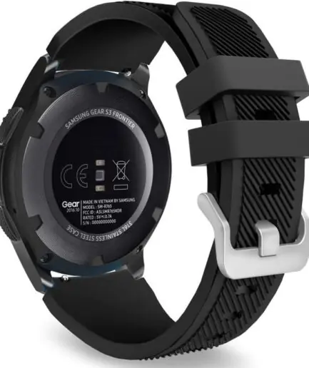 حزام سيليكون رياضي لـ Samsung Galaxy Watch 3 45mm/Gear S3 Frontier/Classic/Galaxy Watch 46mm/Huawei Watch GT2 Pro/GT 2e/GT 46mm/GT2 46mm/Ticwatch Pro 3، سوار سيليكون يناسب حزام...