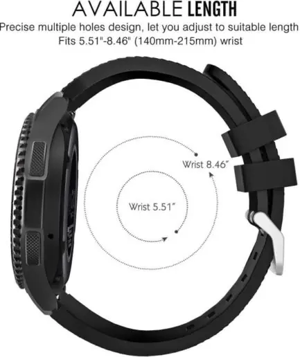 حزام سيليكون رياضي لـ Samsung Galaxy Watch 3 45mm/Gear S3 Frontier/Classic/Galaxy Watch 46mm/Huawei Watch GT2 Pro/GT 2e/GT 46mm/GT2 46mm/Ticwatch Pro 3، سوار سيليكون يناسب حزام...