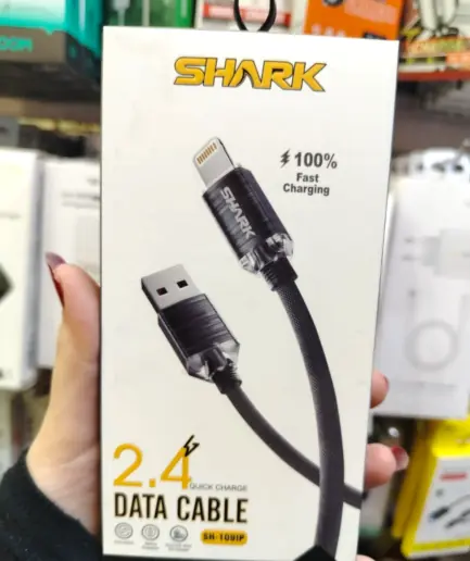 كابل شحن لايتنينج Shark SH-109IP Lightning Data Cable 2.4A