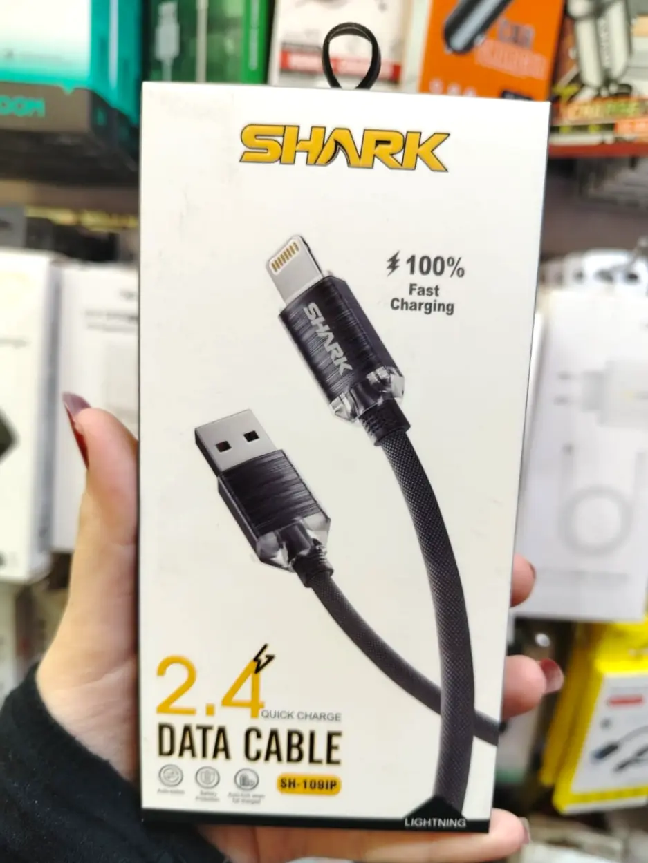 كابل شحن لايتنينج Shark SH-109IP Lightning Data Cable 2.4A