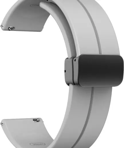 TECHONTO 22MM Silicone Strap with Folding Magnetic Lock Compatible with Samsung Galaxy Watch 3 45mm/ Galaxy Watch 46mm/Gear S3 Classic/Frontier Compatible All 22MM Watches(Only...