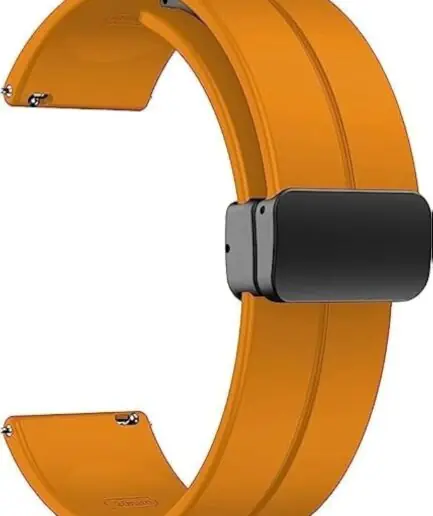 TECHONTO 22MM Silicone Strap with Folding Magnetic Lock Compatible with Samsung Galaxy Watch 3 45mm/ Galaxy Watch 46mm/Gear S3 Classic/Frontier Compatible All 22MM Watches(Only...