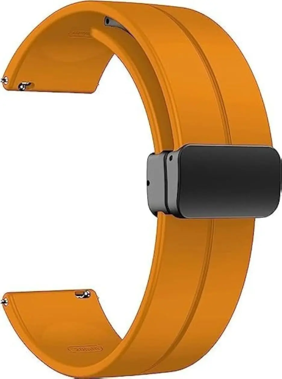 TECHONTO 22MM Silicone Strap with Folding Magnetic Lock Compatible with Samsung Galaxy Watch 3 45mm/ Galaxy Watch 46mm/Gear S3 Classic/Frontier Compatible All 22MM Watches(Only...