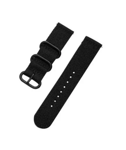VPG 22mm Canvas Nylon Strap For Huawei Gt 2 Pro Black