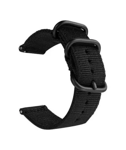 VPG 22mm Canvas Nylon Strap For Huawei Gt 2 Pro Black